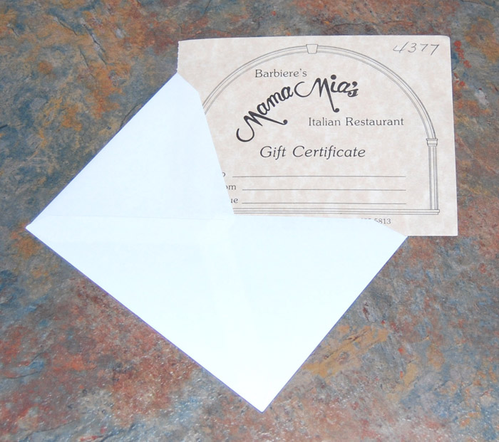Mama Mias Gift Certificate